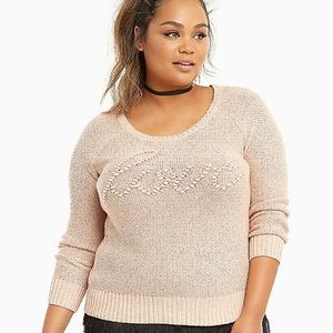Torrid super soft Pink Love sweater